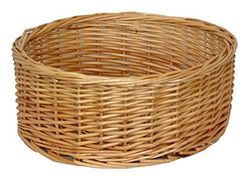 Red Hamper Extra Large Round Straight-Sided Wicker Tray