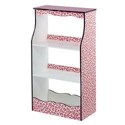 Teamson Kids TD-12472P Fashion prints bokhylla, rosa/svart