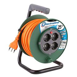 Electraline Rallonge avec multiprise, Vert, 49108