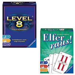 Ravensburger Spiele 84731 Jeu de cartes Elfer Raus + Level 8 pour des jeux amusants avec amis ou famille, à partir de 7 ans [Exclusif sur Amazon]