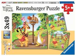 Ravensburger Nalle Puh-3 x 49 bitar pussel för barn i åldern 5 år och uppåt