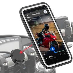Shapeheart - Soporte Movil Moto Magnético para manillar | Universal | Anti- Vibracion |Porta movil impermeable para moto compatible con scooter, bici, patinete