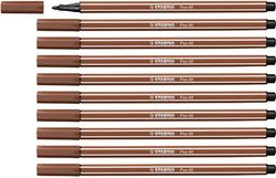 Marcador premium STABILO Pen 68, caixa com 10 unidades cor de sangue