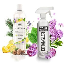 Wahl Easy Groom Pet Conditioner 500ml + WAHL Dog Detangler Spray, 500 ml