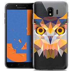 Caseink fodral för Samsung Galaxy J4 2018 J400 (5,5) fodral [Crystal Gel HD Polygon Series Animal - mjuk - ultratunn - tryckt i Frankrike] uggla