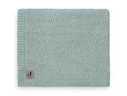 Jollein 516-522-65285 - Manta infantil de punto (talla L), color verde 100 x 150 cm.