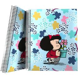 Grafoplás - Carpeta Fundas Plástico A4, Tapas Flexibles, Espiral PVC, 30 Forros de Polipropileno, Mafalda Lively, Maxiplás, Perfecto Material Escolar
