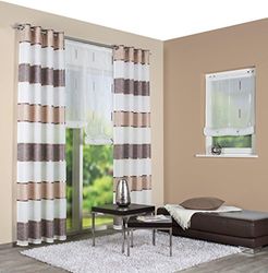 Home Fashion Sciarpa pronta in tessuto, cappuccino, 245 x 140 cm