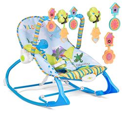 Ricokids Huśtawka Dziecięca 3 W 1, Z Funkcją Wibracji I Odtwarzania Muzyki