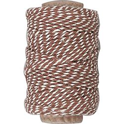 Cotton Cord, thickness 1,1 mm, brown/white, 50m