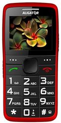 ALIGATOR Senioren grote toetsen mobiele telefoon AZA675RD met 2,2 inch kleurendisplay, SOS-knop en lokalisatie, kleur rood