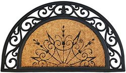ID MAT t 4575 Coral Crescent Shape 85031 Natural Carpet Doormat Coconut Core Mattress/Rubber Beige 75 x 45 x 1.8 cm