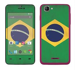 Royal väggtatuering RS. 95953 självhäftande för Wiko Kite med, motiv Brasilien flagga