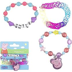 ARTESANIA CERDA Set 3 pulseras de Peppa Pig