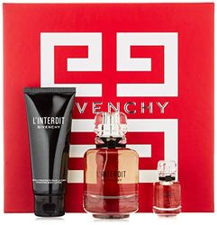 Givenchy l'interdit eau parfum 80ml + leche corporal 75ml + eau parfum 10ml