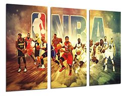 DKORARTE Quadro moderno Fotografico Pallacanestro, NBA, Sport, Pittura, Giocatori Stelle, 97 x 62 cm, Rif. 27372