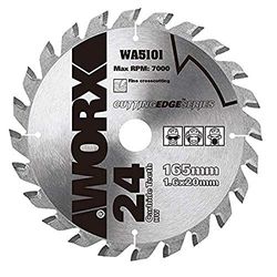 WORX WA5101 EXACTRACK Lame de coupe de bois TCT Argenté 165 mm