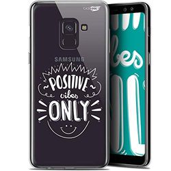 Beschermhoes voor Samsung Galaxy A8+ 2018, ultradun, motief: Positieve Vibes Only