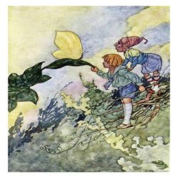 Lumartos, Vintage Poster Teddy's Year With The Fairies (3) Contemporary Home Decor Wall Art Print, Print Only Frame, 12 x 12 Inches