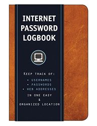 Loggbok för internetlösenord: Håll koll på: Användarnamn, Lösenord, Webbadresser på en enkel och organiserad plats