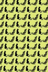 Notebook cat and wolf: 75 white dot pages