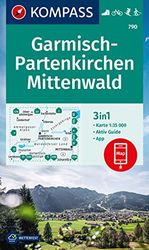Garmisch-Partenkirchen / Mittenwald + Aktiv Guide (790): 3in1 Wanderkarte, mit Aktiv Guide inklusive Karte zur offline Verwendung in der KOMPASS-App. Fahrradfahren. Skitouren. Langlaufen.