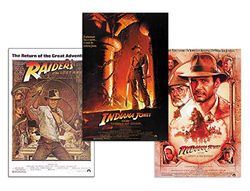Close Up Set de 3 Posters Indiana Jones - Affiches cinématographiques (68,5cm x 101,5cm)