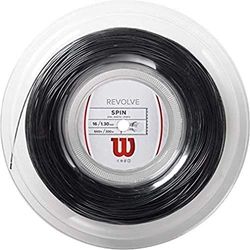 Wilson Revolve 16, Corda da Tennis Unisex-Adulto, Nero, 1.30 mm, 12.2 m