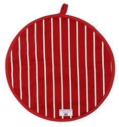 Dexam 16160008 Rushbrookes Butchers Stripe Cook/Chefs Pad Hob Cover, Red, Cotton