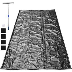 Happybuy Garage Vloer Containment Matten 7 '9 "x 16' Containment Mat Zwart Garage Vloermat voor Heavy Duty S/Midsize/SUV/Truck Garage Containment Mat