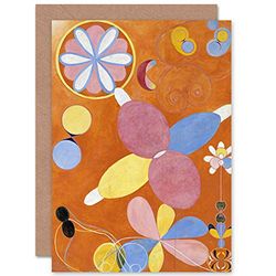 Artery8 Hilma Af Klint Group Iv No 4 Ten Largest Asbtract Fine Art Greeting Card Plus Envelope Blank Inside Groupe