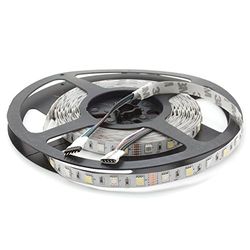 Striscia LED 12 V, 5 m, RGBW (RGB+bianco freddo e bianco caldo) IP20, 60 LED/m, 5050 SMD, striscia luminosa (bianco caldo, IP20)