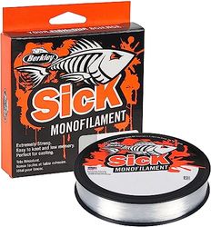 Berkley Sick Monofilament lijn - Sterke Spanning Monofilament vislijn, Lage rek, Laag geheugen, Schuurbestendig - Perfect voor het vissen op zowel zoet- als zoutwater - Helder