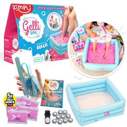 Zimpli Kids 105953113SDN - Gelli Spa - Gelli Spa från Zimpli Kids Inklusive 5xGelli Puder, Uppblåstbart Fotspa, Pedikyrset, Massagekulor samt Eterisk Olja, Från 5 år