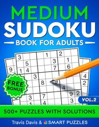 Medium Sudoku Book for Adults: 500+ Puzzles with Solutions - Vol. 1