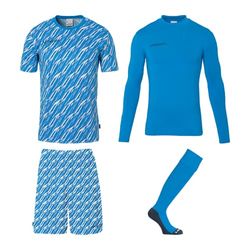 uhlsport Set da Portiere Unisex da Calcio - Set di Maglie Progressive - Set Completo da Portiere Composto da Maglia, Strato di Base, Pantaloni e Calzini - Set di Maglie per Bambini e Adulti