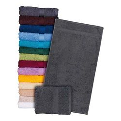 Reis T-SOFT-S_50x90 Sof'touch Lot de 12 serviettes en éponge Gris/bleu acier 50 x 90 cm