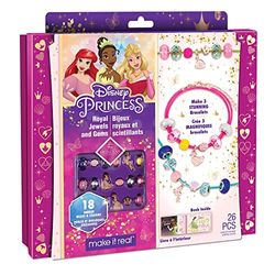 Make It Real Kit braccialetto fai da te Principesse Disney con ciondoli della Sirenetta, della Bella Addormentata e della Principessa e il ranocchio - Regali per bambine