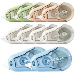 Blendura Correctortape, 20 m x 5 mm, 10 stuks, correctiemuizen, wit, correctiemuis, met beschermkap, muis, wit, voor school, schoolbenodigdheden, kantoor