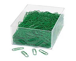 Wedo 901244604 - Pack de 1000 unidades con clip de 27 mm, verde