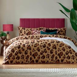 furn. True Leopard Printed Duvet Set - Double - Multicolour
