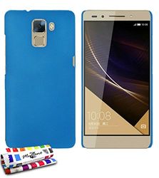 Ultraplatte harde beschermhoes Huawei Honor 7 [Le Pearls Premium] [Lagunenblauw] van MUZZANO + stift en microvezeldoek MUZZANO® GRATIS - De ultieme en elegante beschermcase voor uw Huawei Honor 7