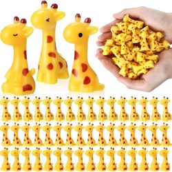 Simgoing Lot de 50 Mini girafes en résine pour Jardin, Maison, Zoo, Micro Paysage, Accessoires de Maison de poupée (Mignonne)