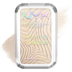 NYX PROFESSIONAL MAKEUP - Highlighter en Poudre - Enrichi en Beurre de Mangue, Beurre d'Amande & Beurre de Karité - Texture Fondante - Formule Vegan - Buttermelt Highlighter - Teinte: Bright And Butta