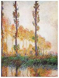 ArtPlaza Monet Claude Poplars in Autumn II Pannello Decorativo, Legno, Multicolore, 60x80 cm