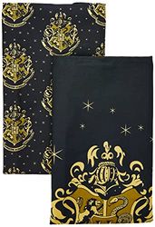 Groovy Uk Serviette, Coton, Noir/Or, Taille Unique