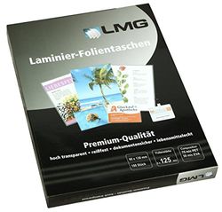 LMG LMG90X130X125 Laminierfolien 90 x 130 mm, 2 x 125 mic, 100 Stück