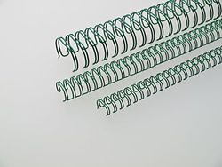 Renz One Pitch Wire binding Elements 2: 1 23 anelli, diametro 11 mm, 7/40,6 cm Green