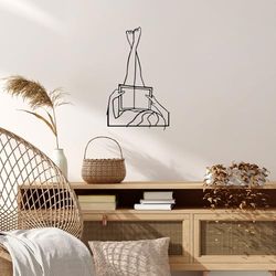 Stylish Black Decorative Metal Wall Accessory, 42 x 69 cm, 100% Metal, 1.5 mm Thickness, Perfect for Modern Home Decor & Unique Wall Art