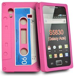 Rosa kassett silikonfodral fodral fodral för Samsung Galaxy ace S5830